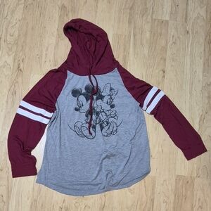 Womens Mickey And Minnie Long Sleeve